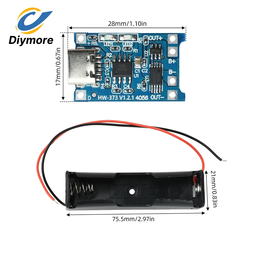 Typ-C 18650 Batterieladegerät-Platine TC4056 4,35-6V Lithium (5 Stück) – Bild 6