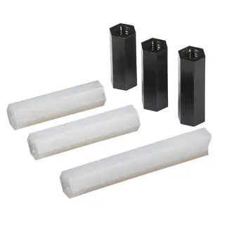 Buchse auf Buchse Nylon Abstandshalter M2 M2,5 M3 M4 M5*L Weiß Schwarz PCB Nylon Abstandshalter Spalte