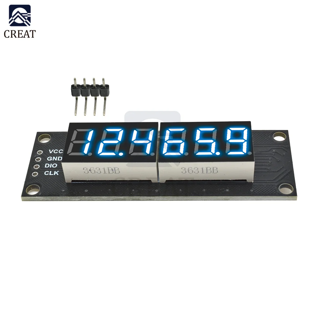 0,36 zoll TM1637 6 Bits 7 Segment Digitale Led-anzeige Modul I/O – Bild 3