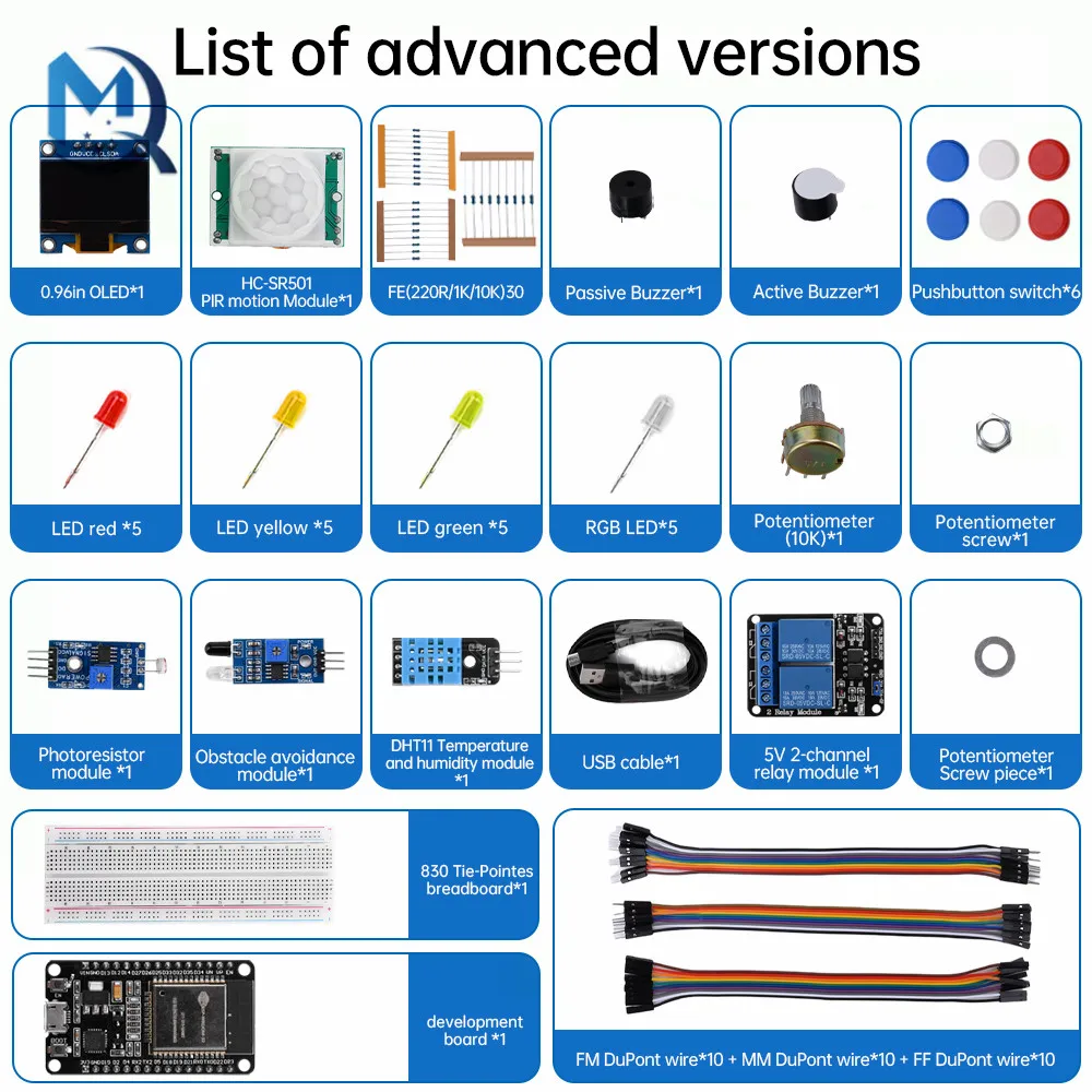Basic Starter Kit für ESP32 ESP8266 WIFI Development Board für Arduino – Bild 2