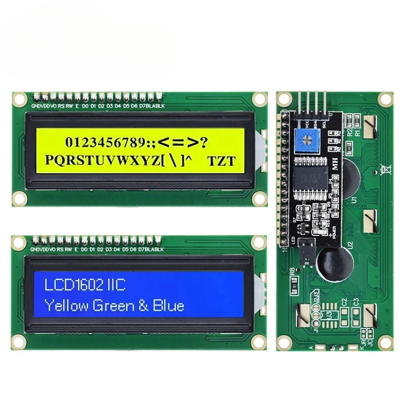 LCD1602 1602 LCD-Modul Blauer / Gelbgrüner Bildschirm 16x2 – Bild 2