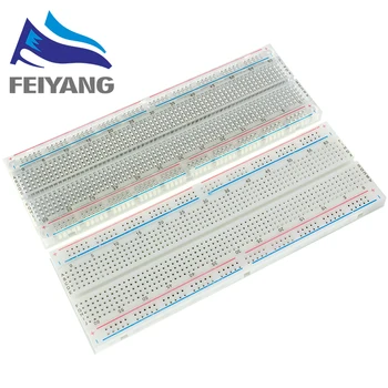 Breadboard 830-Punkt lötfreies PCB-Breadboard MB-102 MB102 Test entwickelt DIY weiß/transparent mit Verpackung