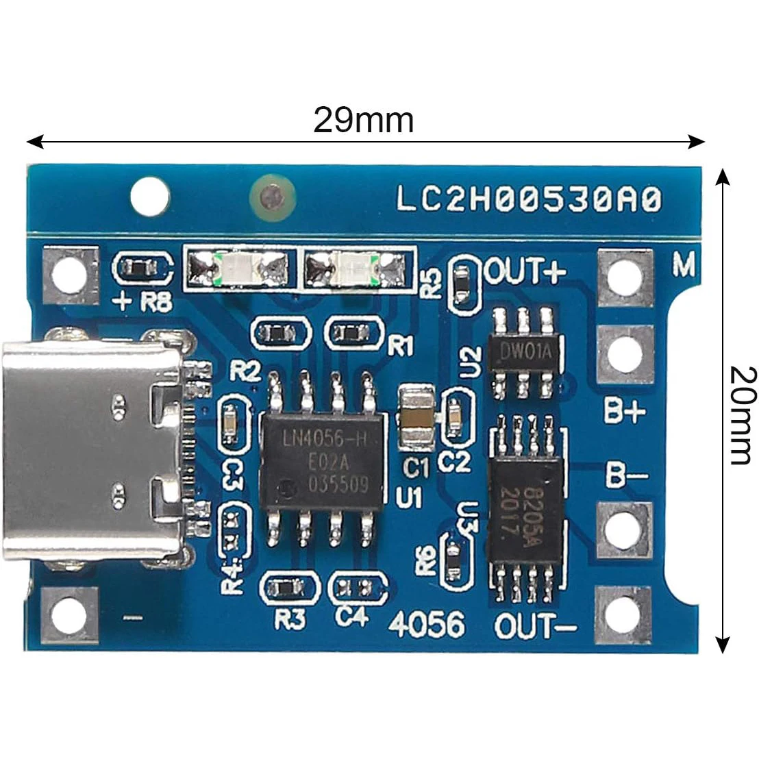 TP4056 + Schutz Doppelfunktionen 5 V 1 A Typ C 18650 – Bild 3