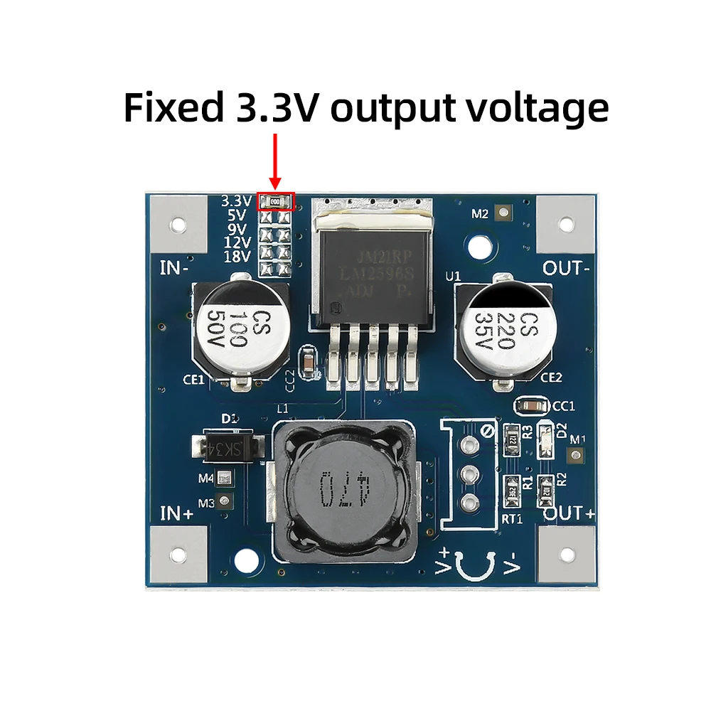 Lm2596 Einstellbares Abwärtsmodul Dc 3-40 V auf 3,3-18 V Abwärtswandler, Konvertierungs-Stromversorgungsmodul