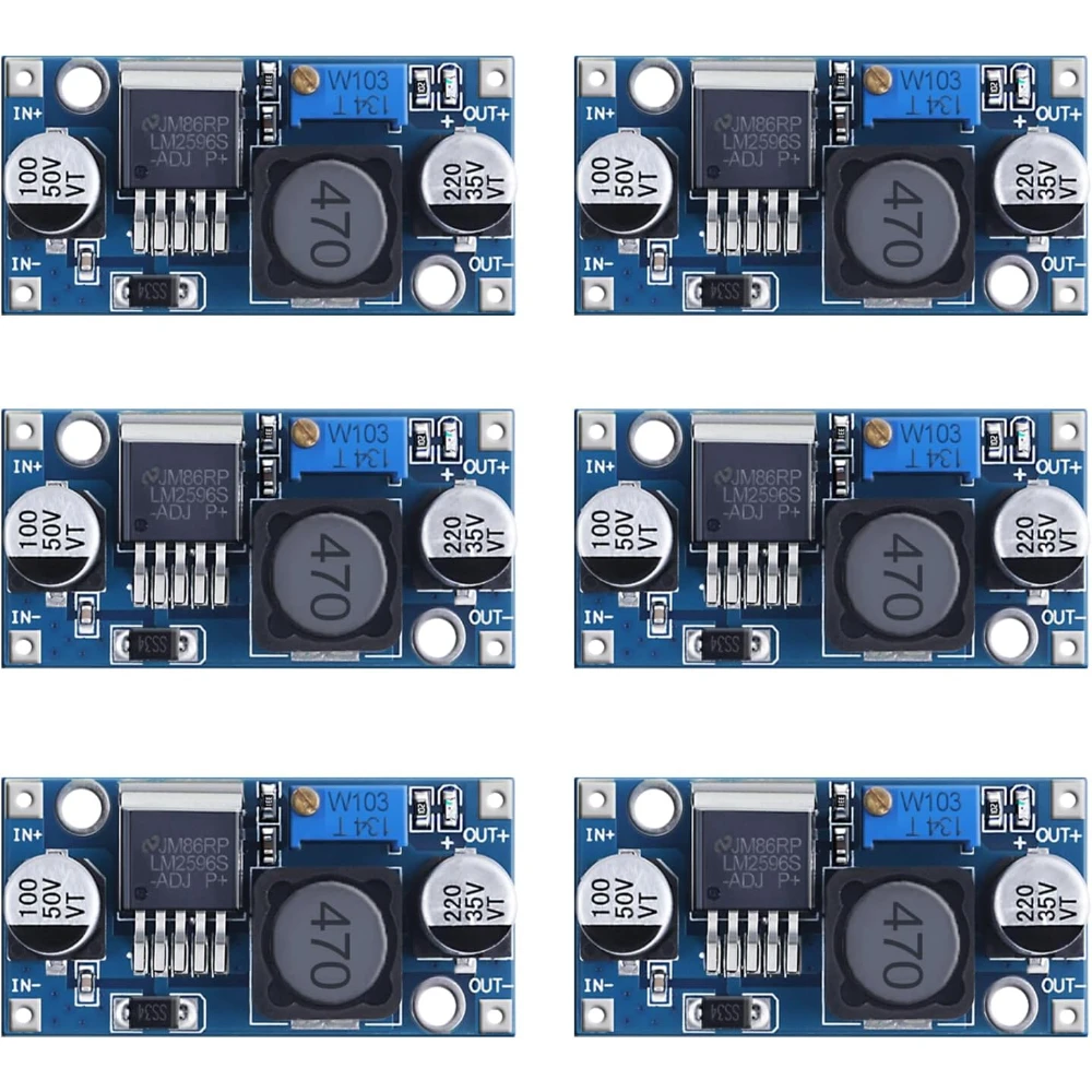 LM2596s DC-DC Step-Down-Stromversorgungsmodul 3A Einstellbares Step-Down-Modul LM2596 (6 Stück)