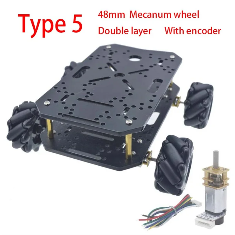 4WD Chassis Smart Robot Auto 6V N20 DC Mini Micro Gear Motor Smart Car – Bild 5