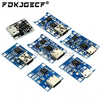 TP4056 Mit Schutz Dual Funktionen 5V 1A Mini Micro TYPE-C USB 18650 Lithium-Batterie Lade Bord Ladegerät Modul