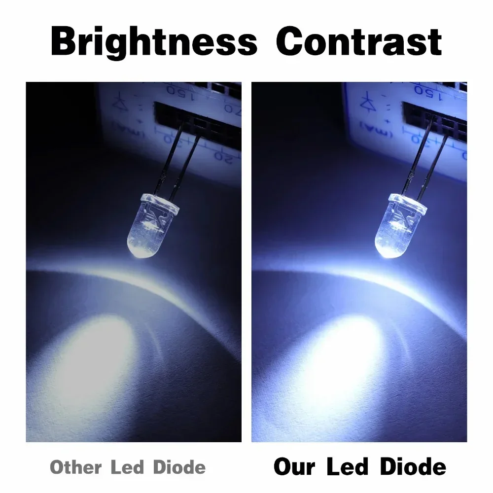 3mm LED Diode 5mm Super Helle LED Emitting Dioden (100 Stück) – Bild 4