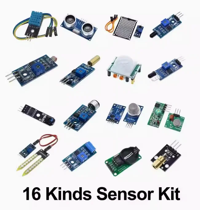 45-in-1-Sensormodule, 16-Arten-Starter-Kit für Arduino Raspberry Pi, besser als 37 in 1, mit Box DIY UNO R3