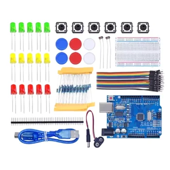Starter-Kit für UNO R3 Mini-Steckbrett LED Jumper-Kabel Tasten für Arduino DIY-Kit Schulbildung Labor