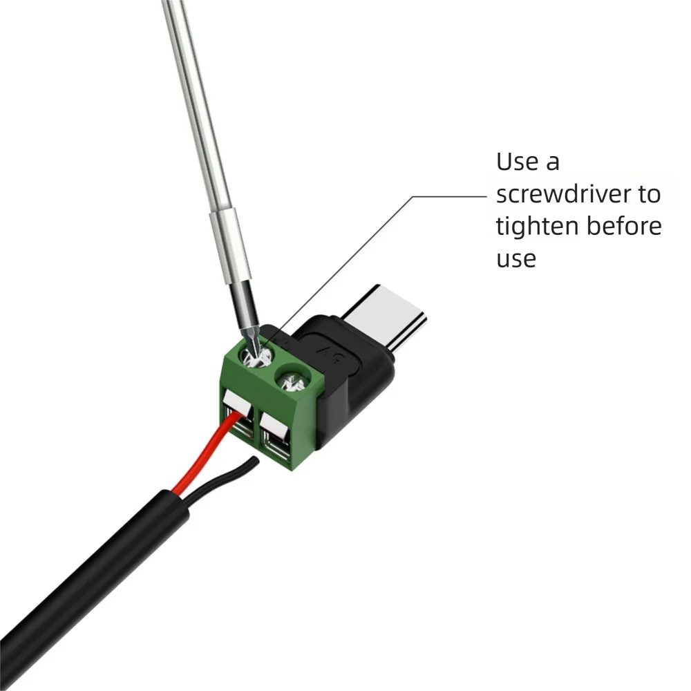 Lötfreier Stecker USB C auf 2Pin Terminal Adapter Typ-C auf 2 Pin – Bild 3