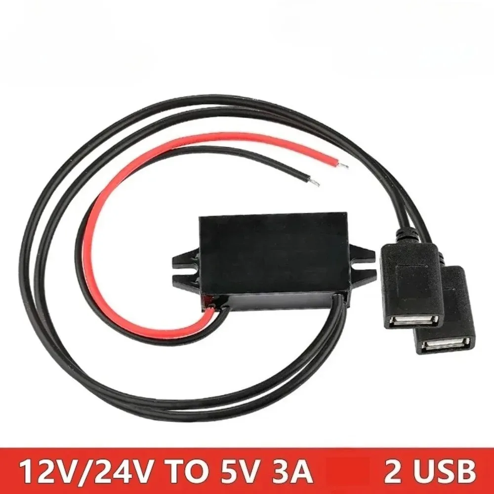 12V 24V bis 5V 3A Netzteil Typ-C USB DC-DC Auto Stromrichter Adapter – Bild 3