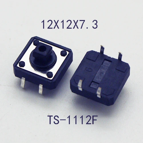 12x12x10mm Taktschalter mit Kunststoffkappen Momentary (10 Stück) – Bild 3