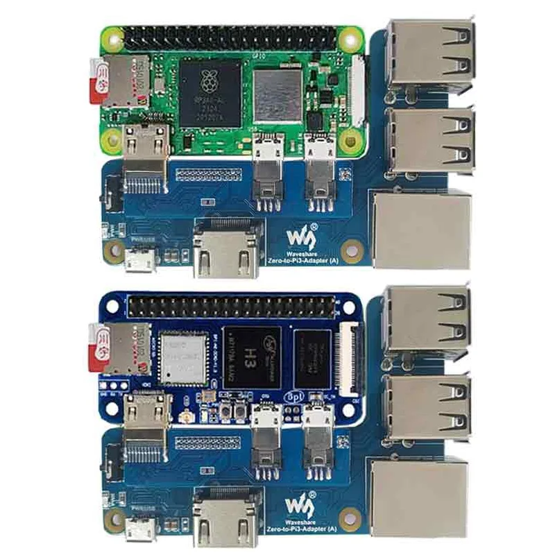 Raspberry Pi Zero 2W Banana Pi M2 Zero BPI-M2 Board mit 3B-Schnittstellenadapter Zero auf Pi3 Pi0 USB HUB RJ45