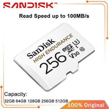 SanDisk High Endurance microSD-Karte V30 U3 C10 UHS-I 32G 64G 128G 256G 512G Speicherkarte 100MB/s