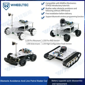 Smart Car STM32 Roboter-Bausatz L150 Laser-Radar Lernroboter mit Hinderniserkennung CCD-Vision-Tracking