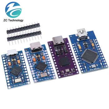 Typ-C MINI USB Pro Micro Für Arduino ATmega32U4 5V/16MHz 3,3 V/8Mhz modul Mit 2 Zeile Pin Header Leonardo Usb