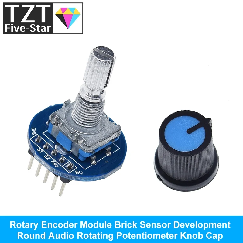 360-Grad-Drehgebermodul, Drehpotentiometer, analoges Drehknopfmodul – Bild 5