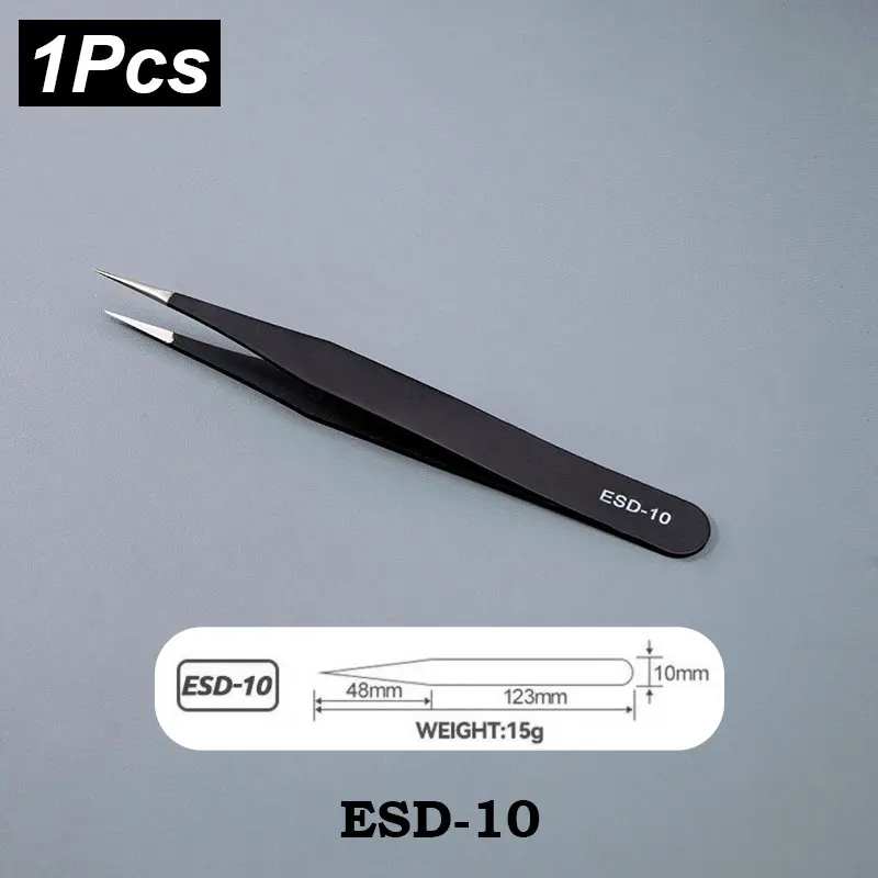 Präzisions pinzette Set esd anti statische Edelstahl pinzette Reparatur werkzeuge Elektronik Reparatur Löten