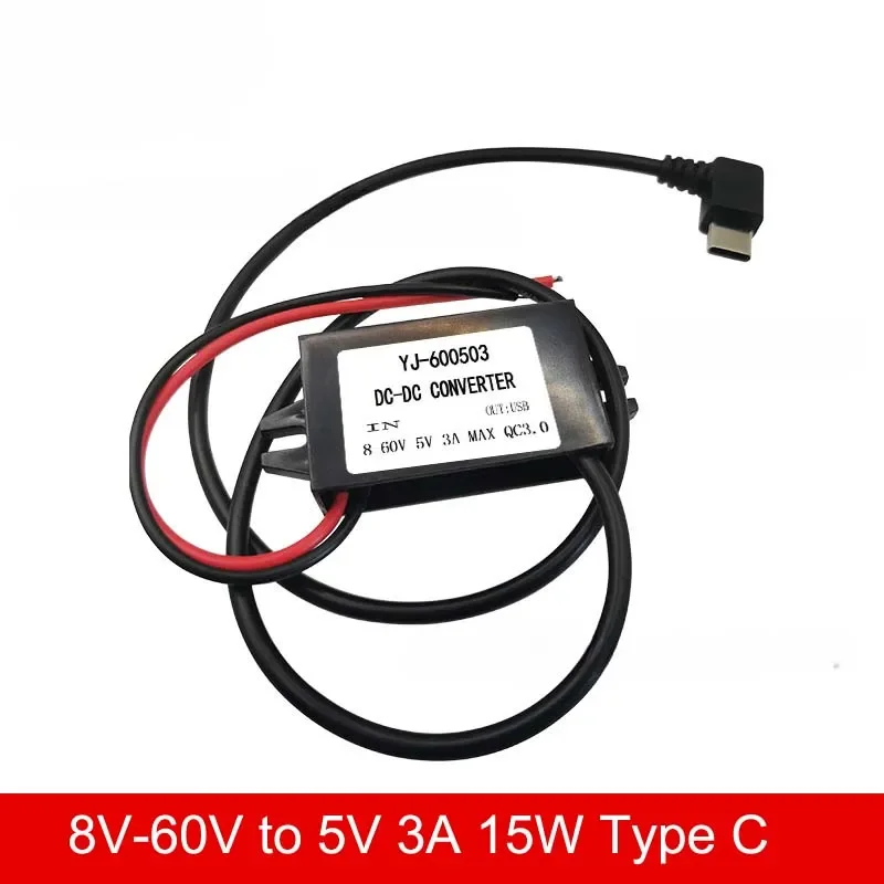 8V-60V zu 5V 3A 15W USB Auto Telefon Schnell Ladung Step Down Converter Buck regulator Modul Wasserdichte