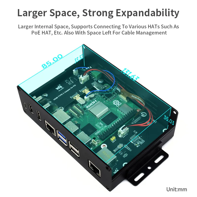 Raspberry Pi 5 All-in-One-Mini-Computer-Kit PCIE auf 4-Kanal USB 2. 0 – Bild 3