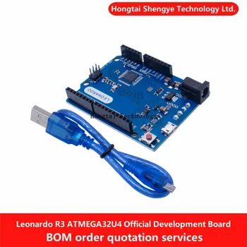 Leonardo R3 Microcontroller Development Board ATMEGA32U4 Version mit USB-Kabel für Arduino