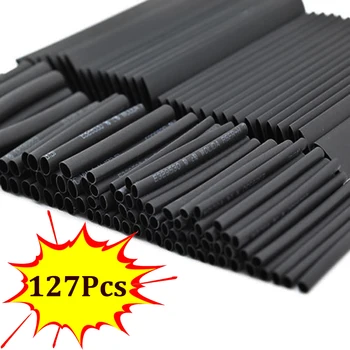 7 Größen Set Schrumpf schlauch verhältnis antik Schrumpf schlauch Kabel umwickel Sortiment (127 Stück)