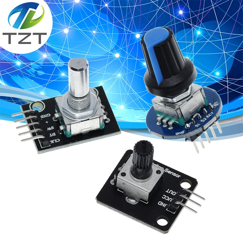 360-Grad-Drehgebermodul Drehpotentiometer Analoges Knopfmodul für Arduino KY-040 RV09 Drehgeber EC11