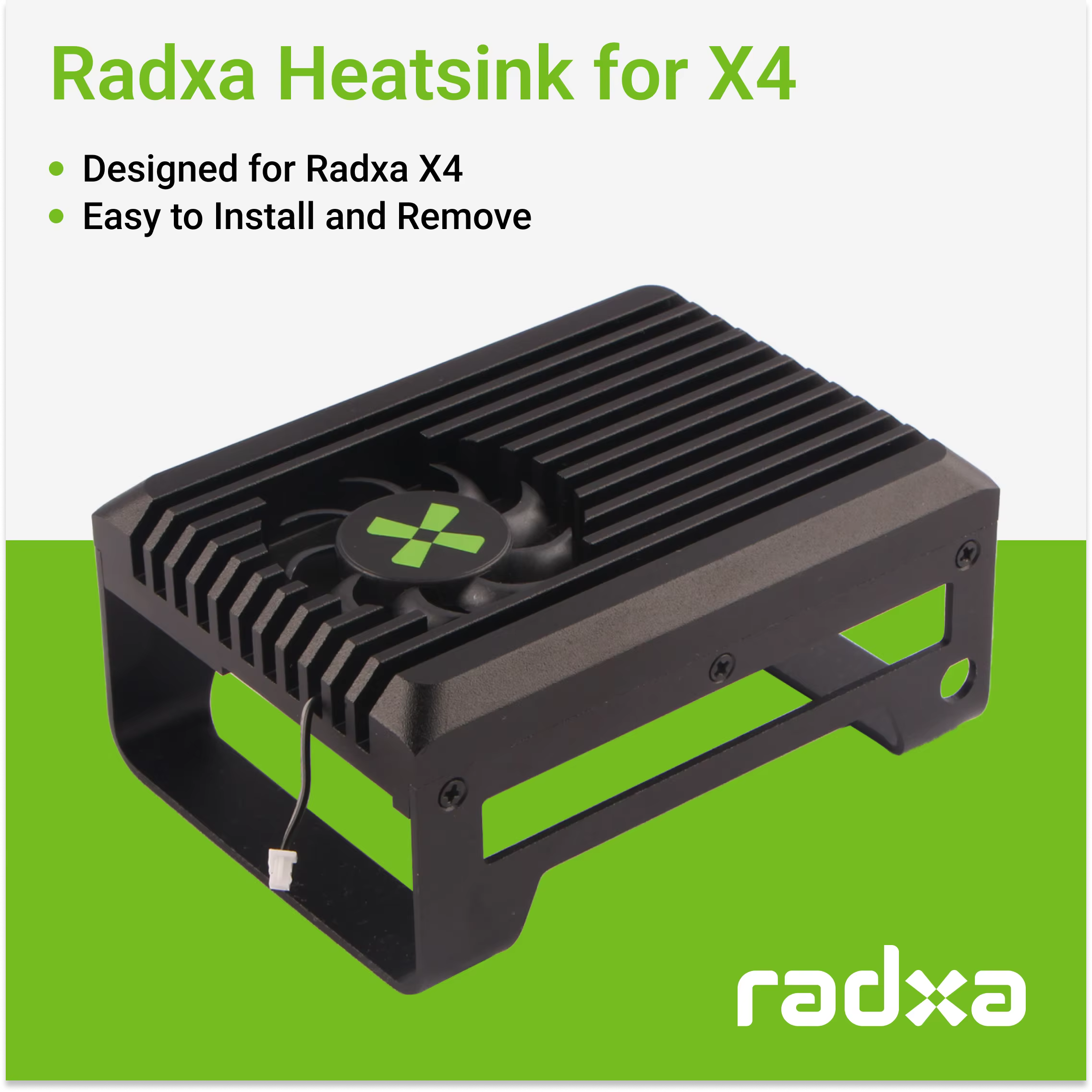 Radxa Kühlkörper für X4, Entwickelt für Radxa X4, Einfach zu Installieren und zu Entfernen
