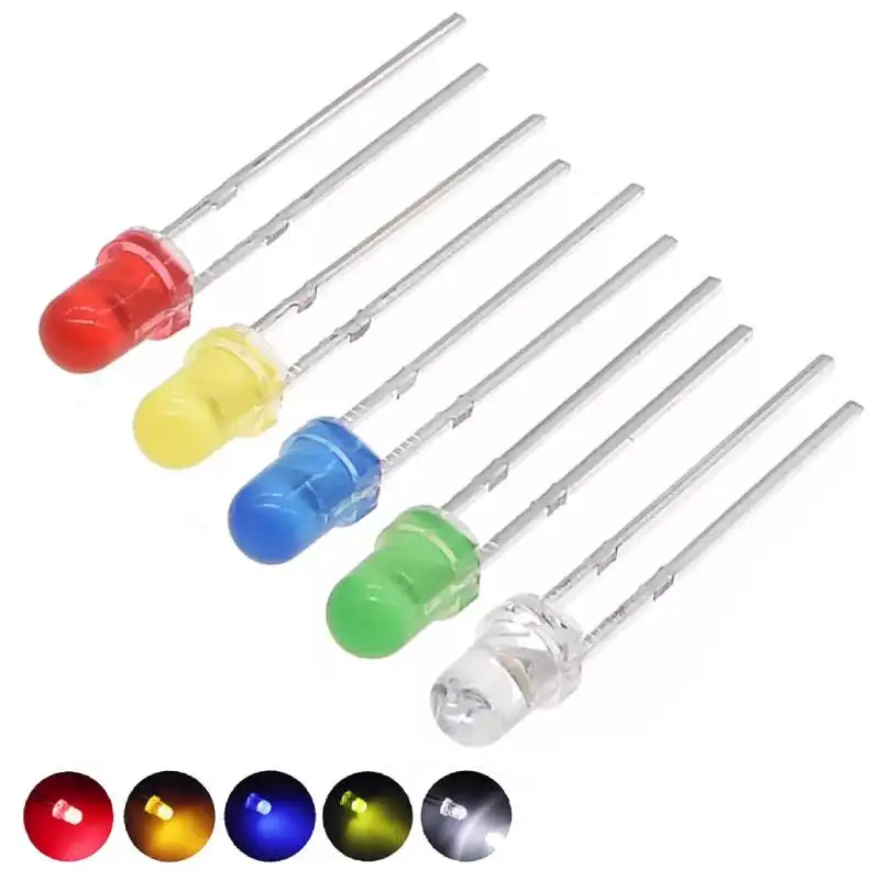 3mm 5mm 8mm LED-Leuchtdioden in verschiedenen Farben Rot (50 Stück) – Bild 6