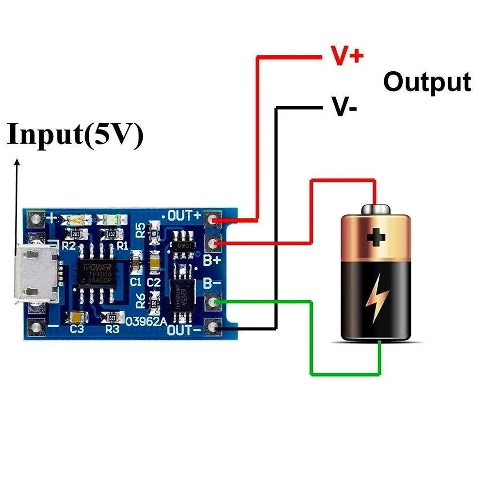 5V 1A Micro/Type-C/Mini 18650 TP4056 Lithium-Akku-Lademodul Ladeplatte – Bild 4
