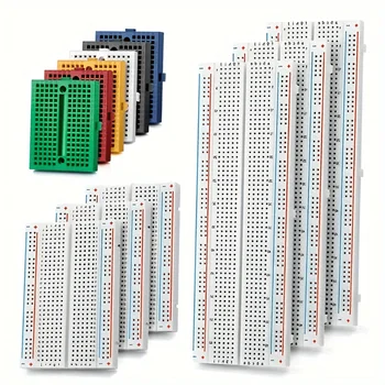 Farbiges Steckbrett-Kit - 830/400/170 Punkte MB-102, geeignet für Raspberry Pi, ESP32, STM32-Schaltungsdesign