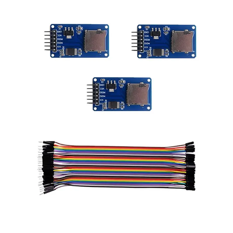 Micro-SD-Kartenmodul mit 40P Dupont-Kabeln für Arduino ESP32 Raspberry Pi SPI-Schnittstelle