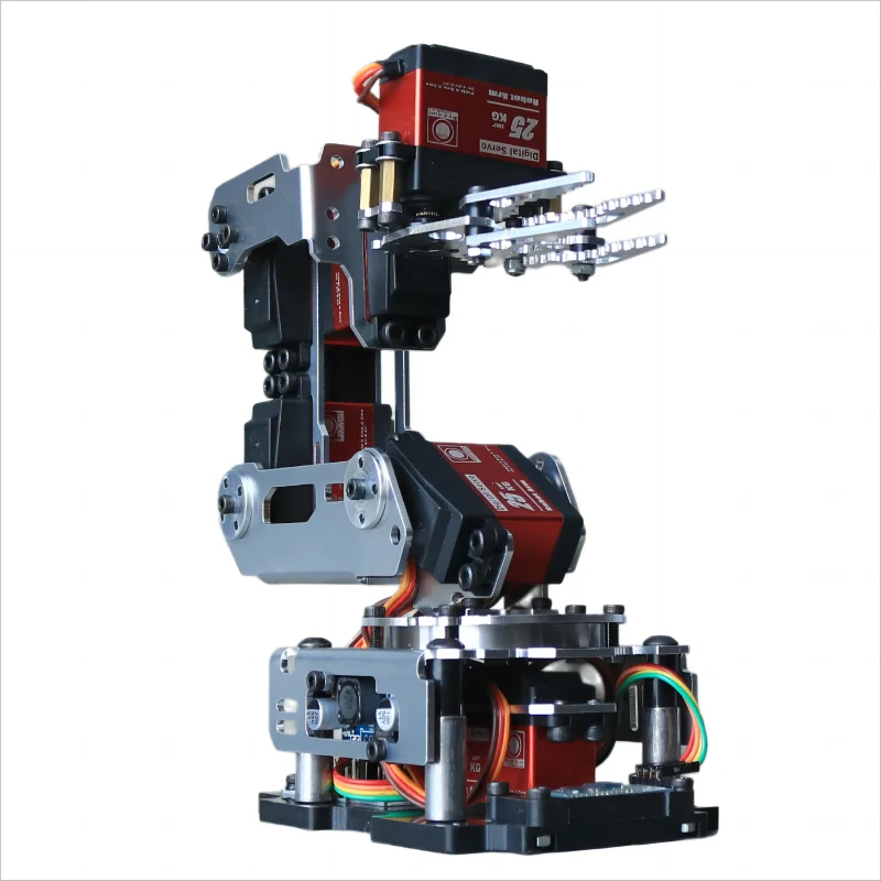 Programmierbarer Roboterarm aus Aluminiumlegierung, 6 Dof Metall-Mechanischer Arm, APP-Steuerung für Arduino