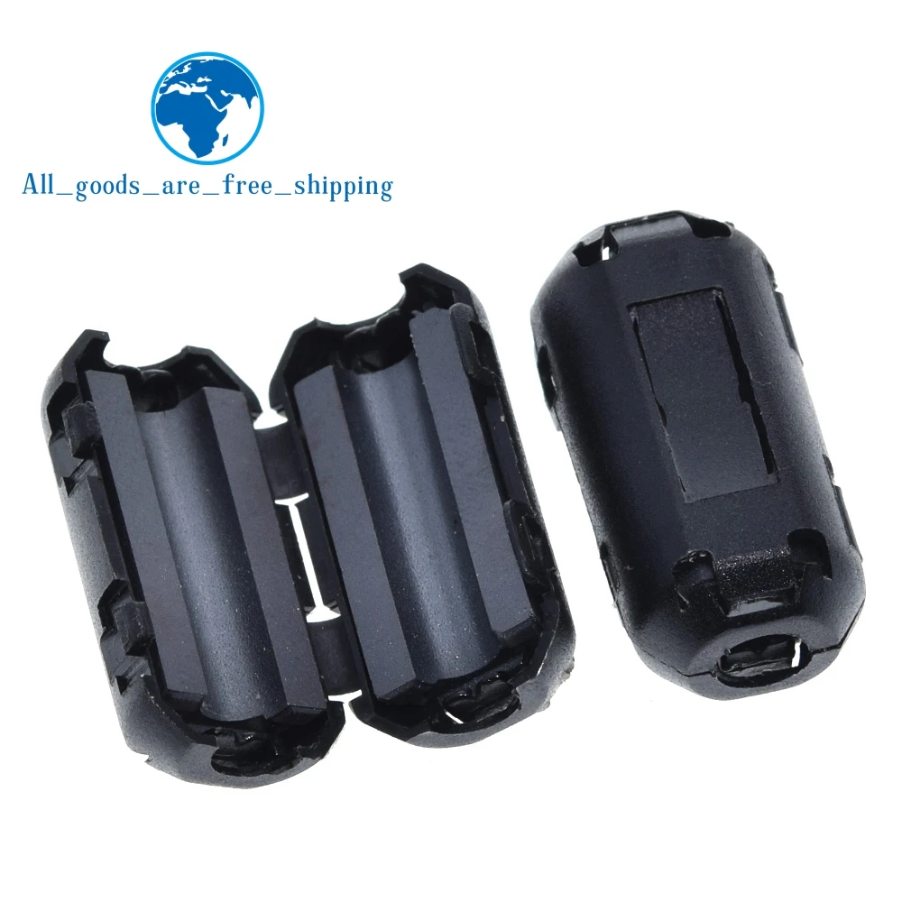 TZT 5 Stück 5mm Clip-On Ferritringkern-Rauschunterdrücker für EMI RFI Clip-Kabel Aktive Komponenten Filter