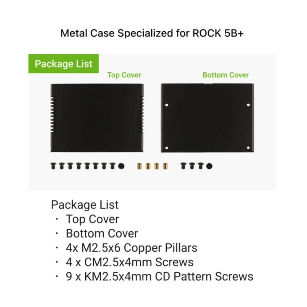 Radxa ROCK 5B+ Aluminium-Kühlkörpergehäuse mit integriertem – Bild 6