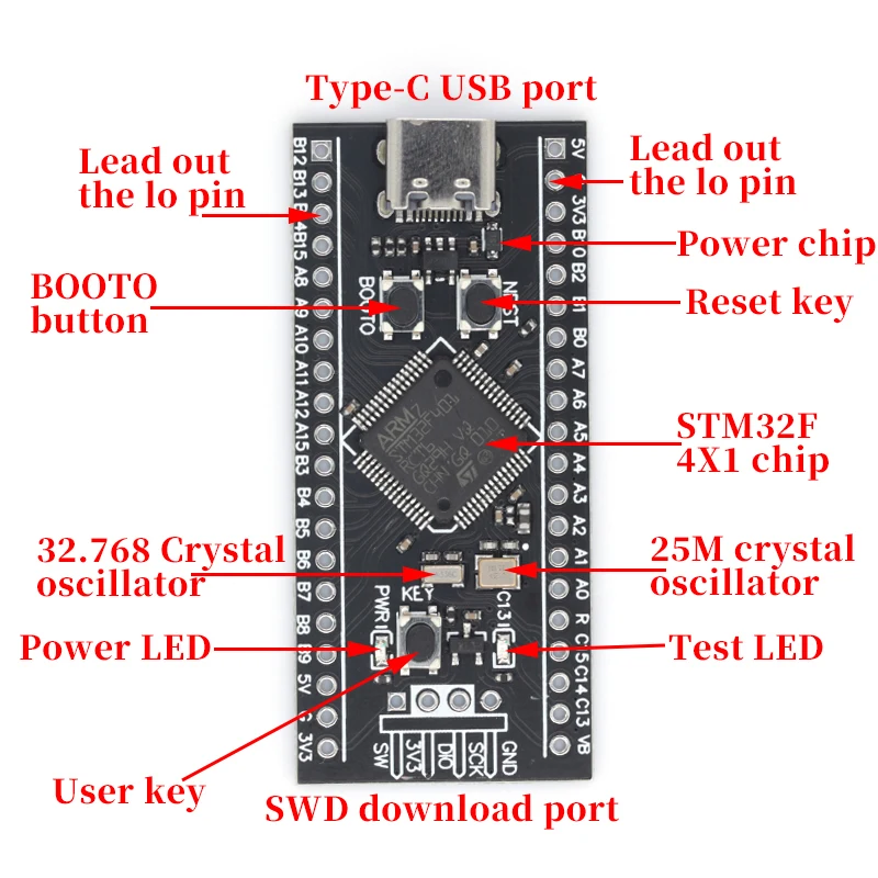 STM32F401 Entwicklungsboard V3.0 STM32F401RCT6 Kernplatine – Bild 6
