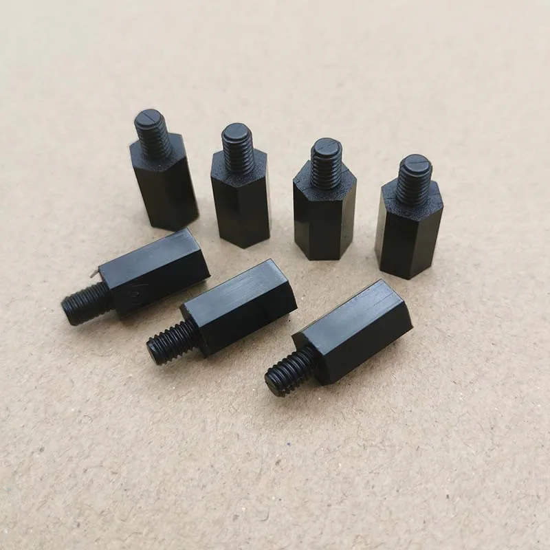 Männlich zu weiblich M2 M2,5 M3 M4 weiß schwarz PCB Nylon – Bild 4