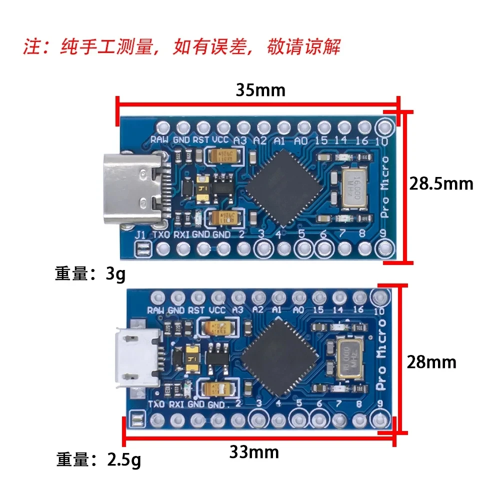 Pro Micro ATmega32U4 5V 16MHz Chip Ersetzen ATmega328 Für Arduino Pro – Bild 5