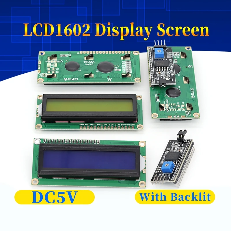 DC5V LCD1602 Bildschirmmodul 16*2 Display im ASCII-Zeichenset PCF8574 I2C-Schnittstelle Erweitern für die