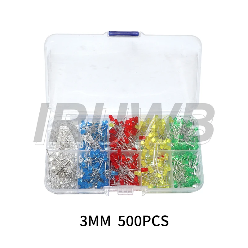 3MM 5MM F3 F5 LED-Dioden Verschiedene Sets Weiß Grün Rot Blau Gelb – Bild 4
