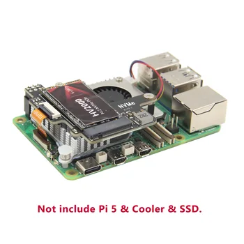 Geekworm x1003 pcie m.2 nvme ssd 2242 board für himbeer pi 5