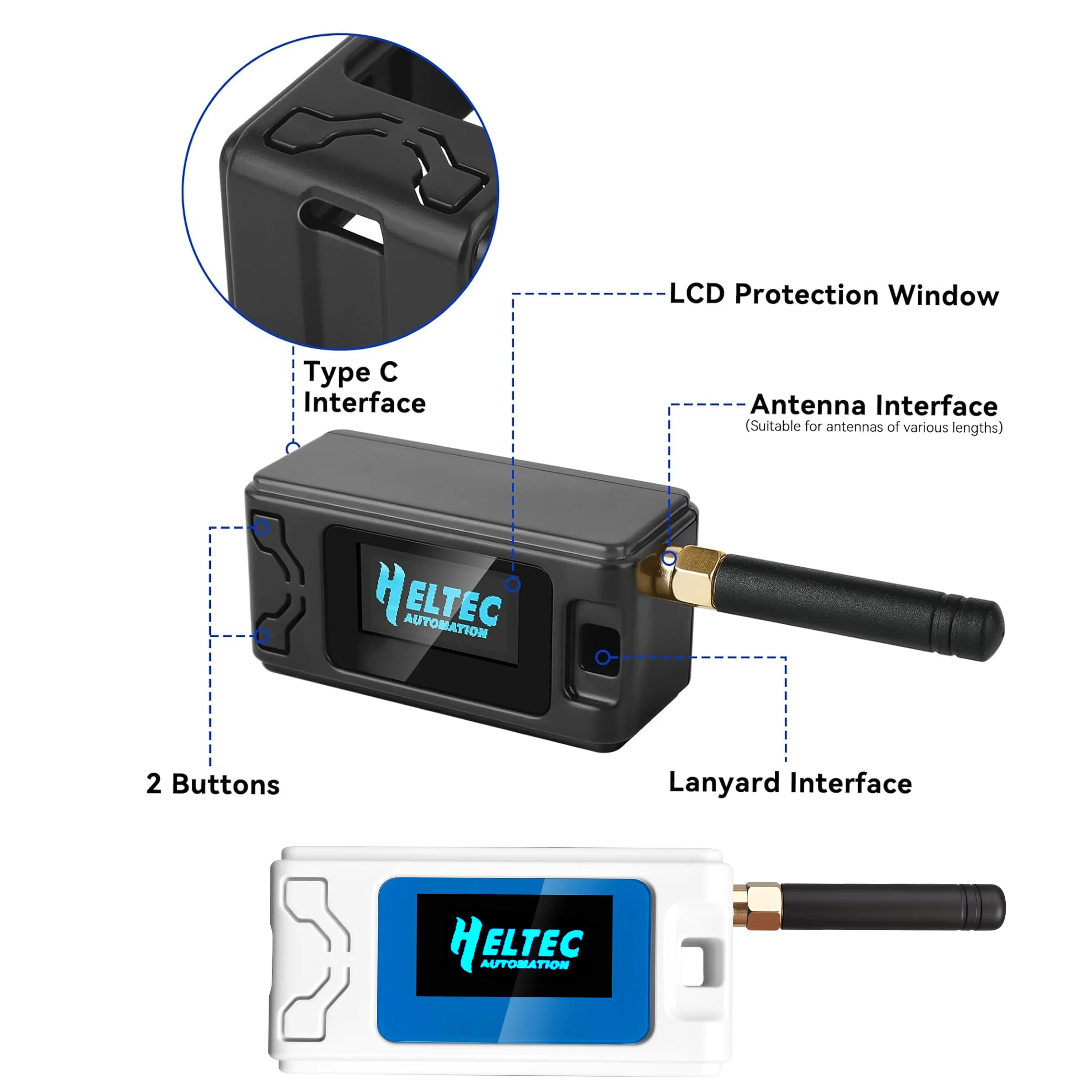 Heltec V3 LoRa 32 mit Gehäuse ESP32-S3 SX1262 Meshtastic Meshcore Node – Bild 4