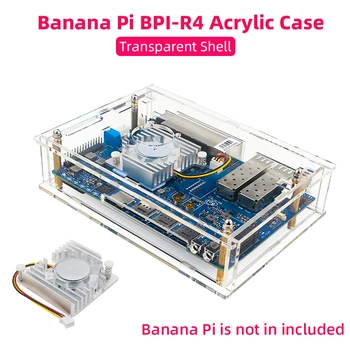 Acryl fall für banane pi BPI-R4 transparente schale optional pwn lüfter kühler aktive passive kühler 12v 5a