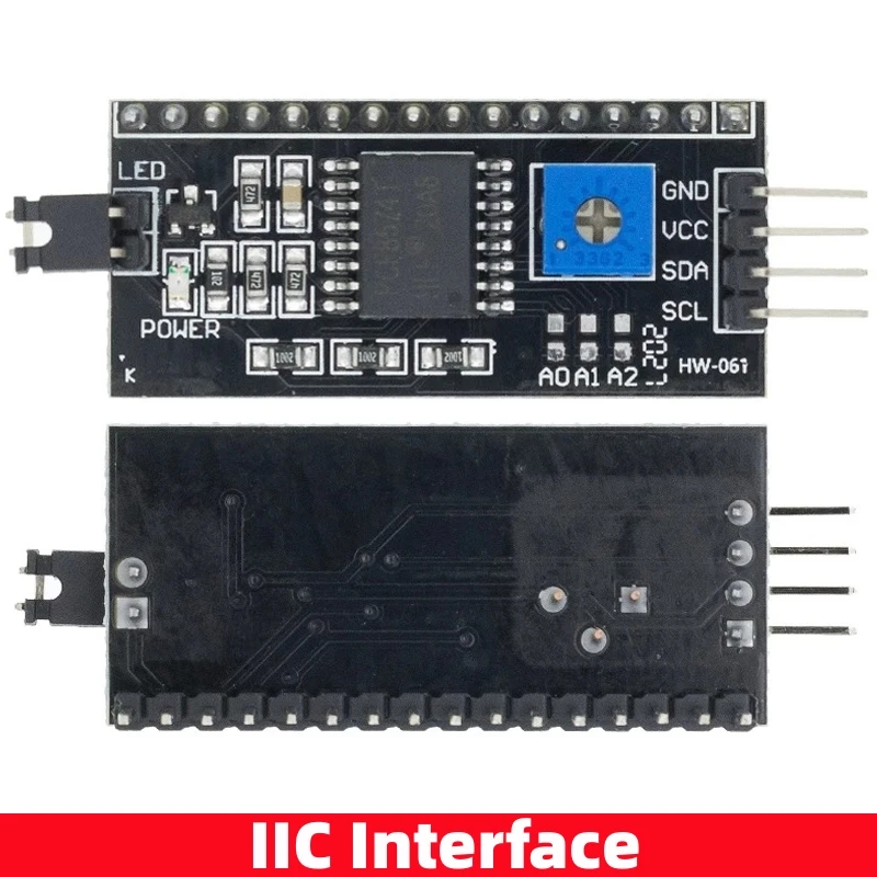 LCD1602 1602 LCD-Modul Blau/Gelb Grüner Bildschirm 16x2 Zeichen LCD-Display PCF8574T PCF8574 IIC