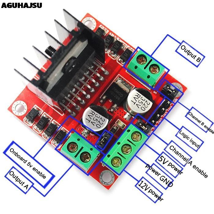 L298N Treiberplatinenmodul L298 Schrittmotor Smart Car Roboter – Bild 4