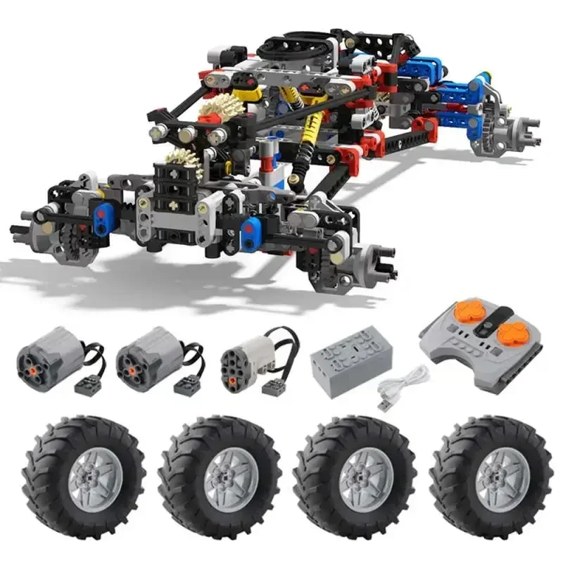 4WD RC Auto Chassis Klettern Fahrzeug Modell Bausteine Kompatibel – Bild 4
