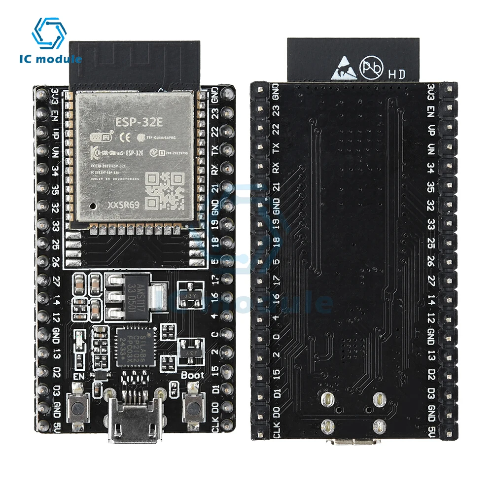 ESP32-DevKitC-32E Entwicklungsboard-Modul ESP-32E 4 MB CP2102 Treiberchip Micro USB ESP32 Entwicklungsboard
