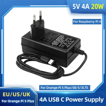 Orange Pi 5 Plus Netzteil 5V 4A Ladegerät 20W USB Typ C Netzteil EU US UK Stecker für OPI 5/5B/4 LTS Raspberry