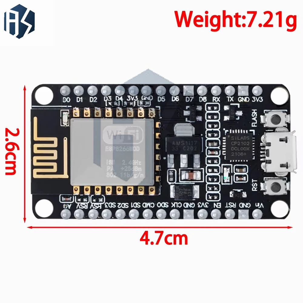 ESP8266 NodeMcu V3/V2/V2.1 WiFi-Board - ESP-12E/12F – Bild 4